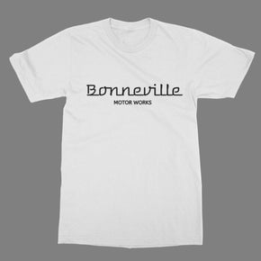 Black Bonneville Text Logo Tee